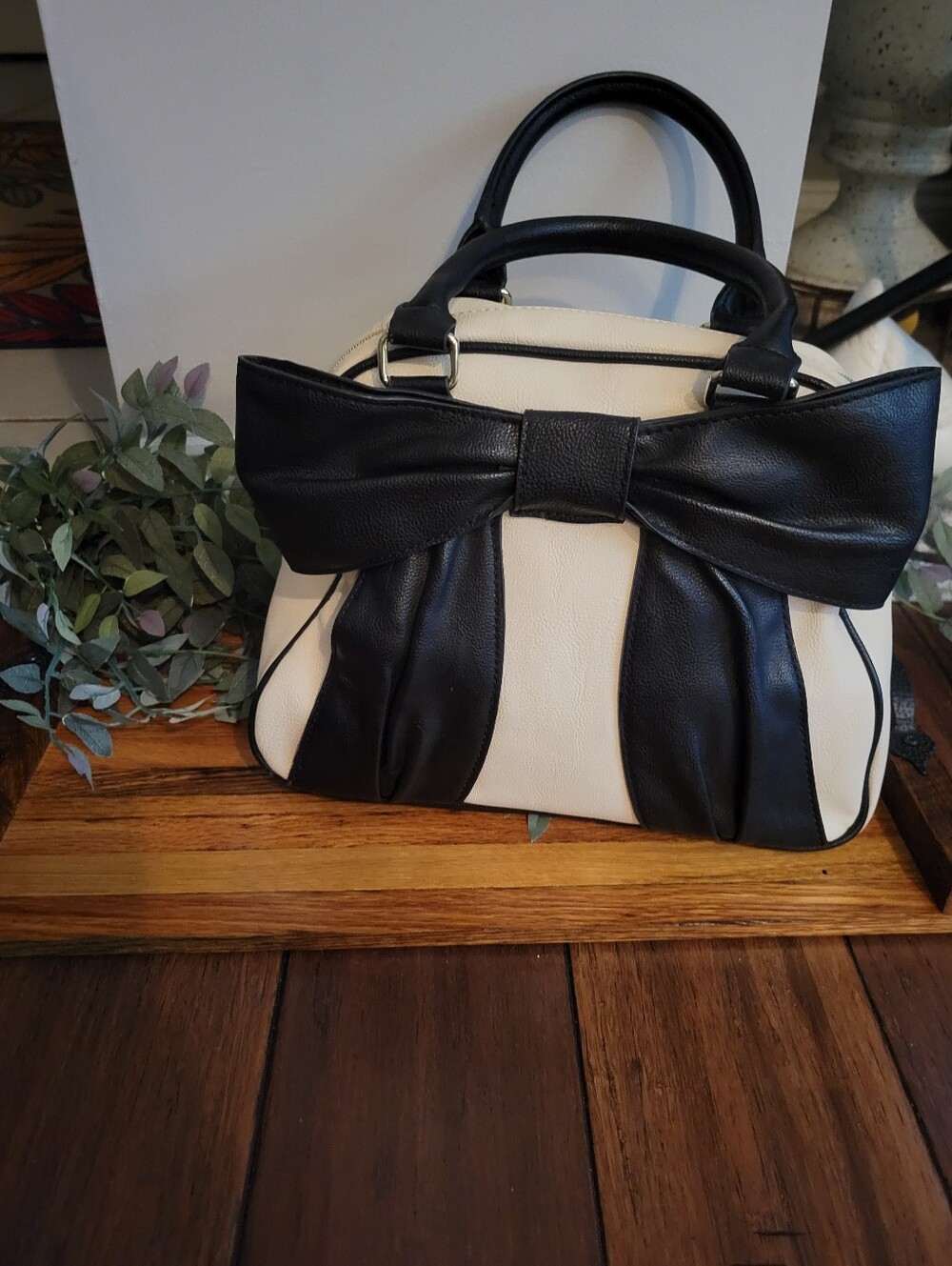 Betsey Johnson Bow Accent Satchel Handbag